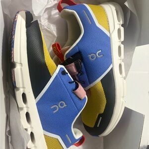 On Running Kids' Blue and Yellow Sneakers
